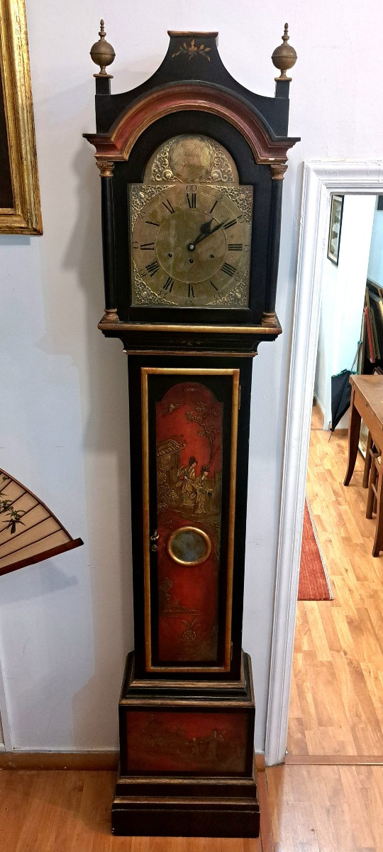 Chinoiserie Column Clock