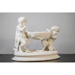 White Porcelain “biscuit” Centerpiece