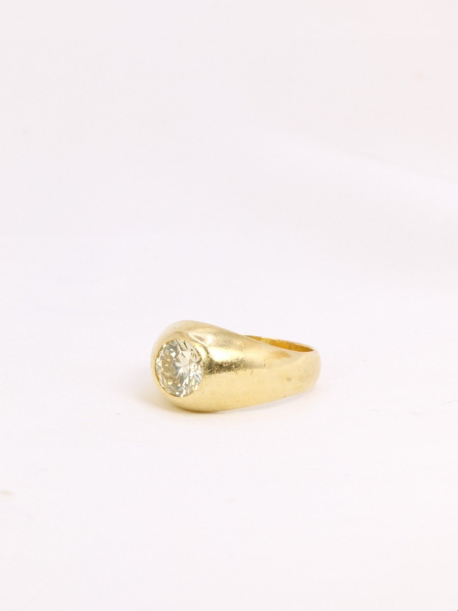 1.4 Ct Champagne Gold And Diamond Bangle Ring-photo-3
