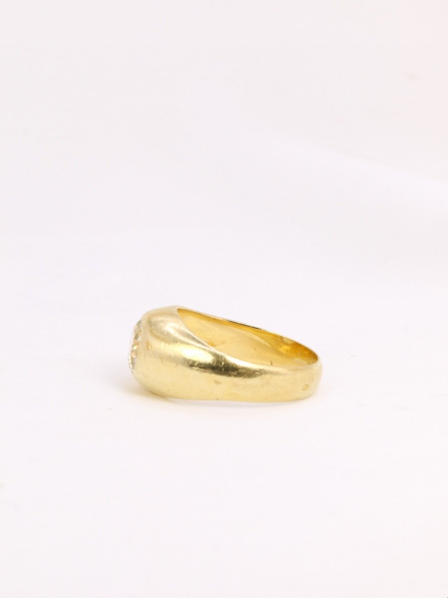 1.4 Ct Champagne Gold And Diamond Bangle Ring-photo-4