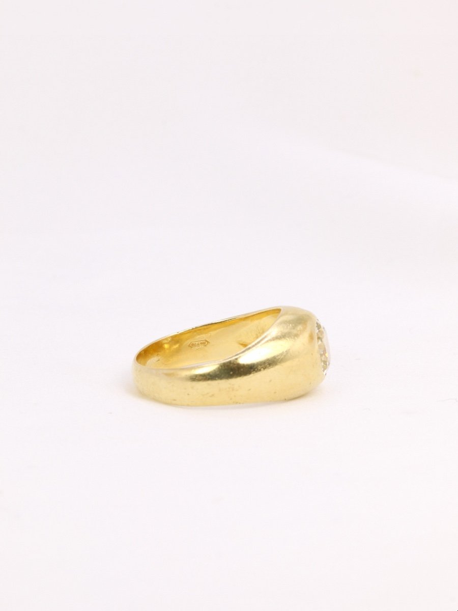 1.4 Ct Champagne Gold And Diamond Bangle Ring-photo-2