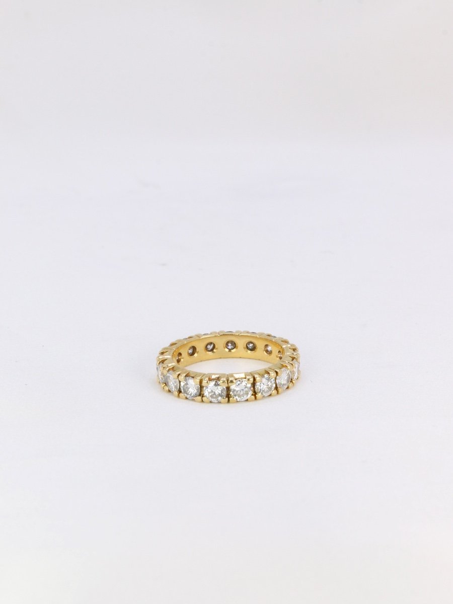 American Wedding Ring In Gold And Diamonds 3.4ct-photo-2
