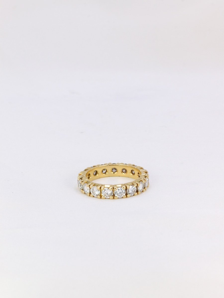American Wedding Ring In Gold And Diamonds 3.4ct-photo-3