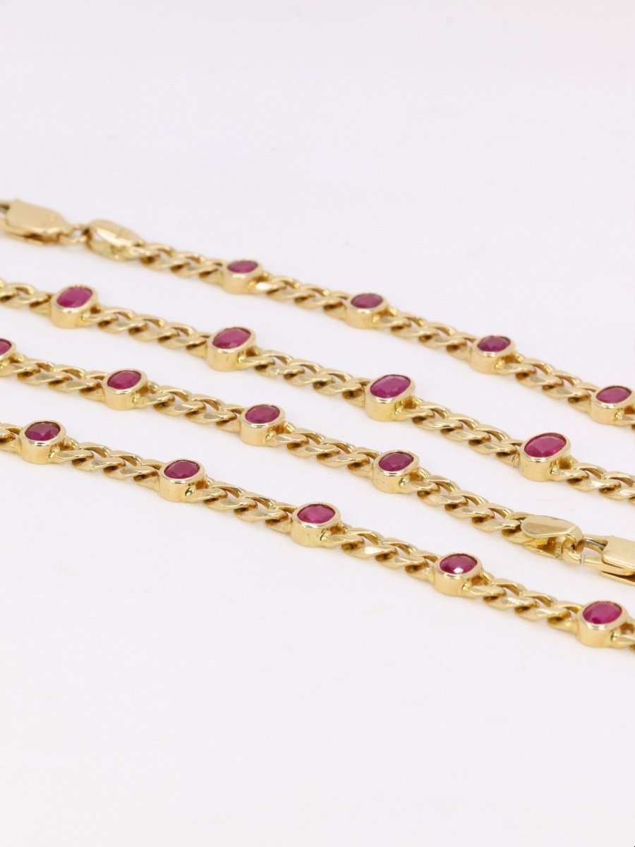 Vintage Transformation Long Necklace In Yellow Gold And Oval Ruby-photo-4