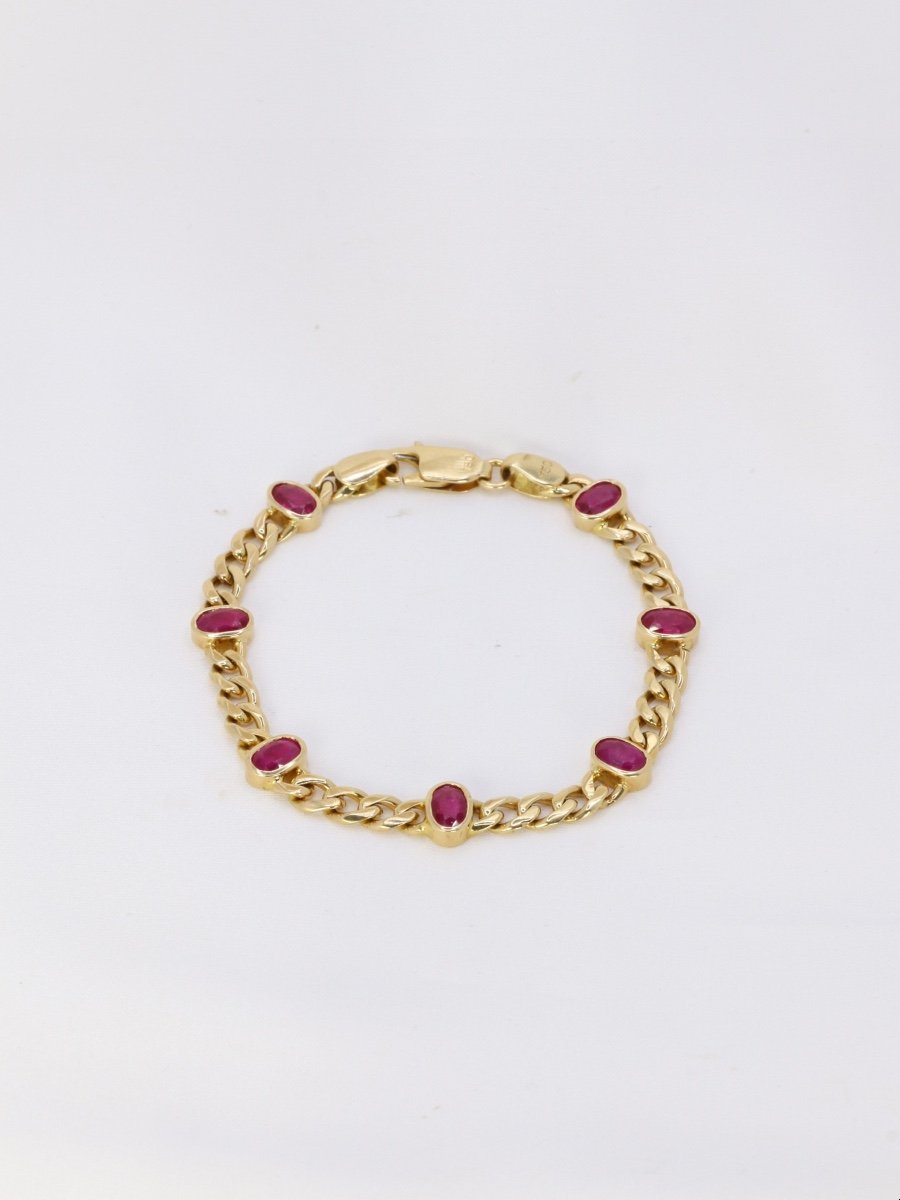 Vintage Transformation Long Necklace In Yellow Gold And Oval Ruby-photo-8