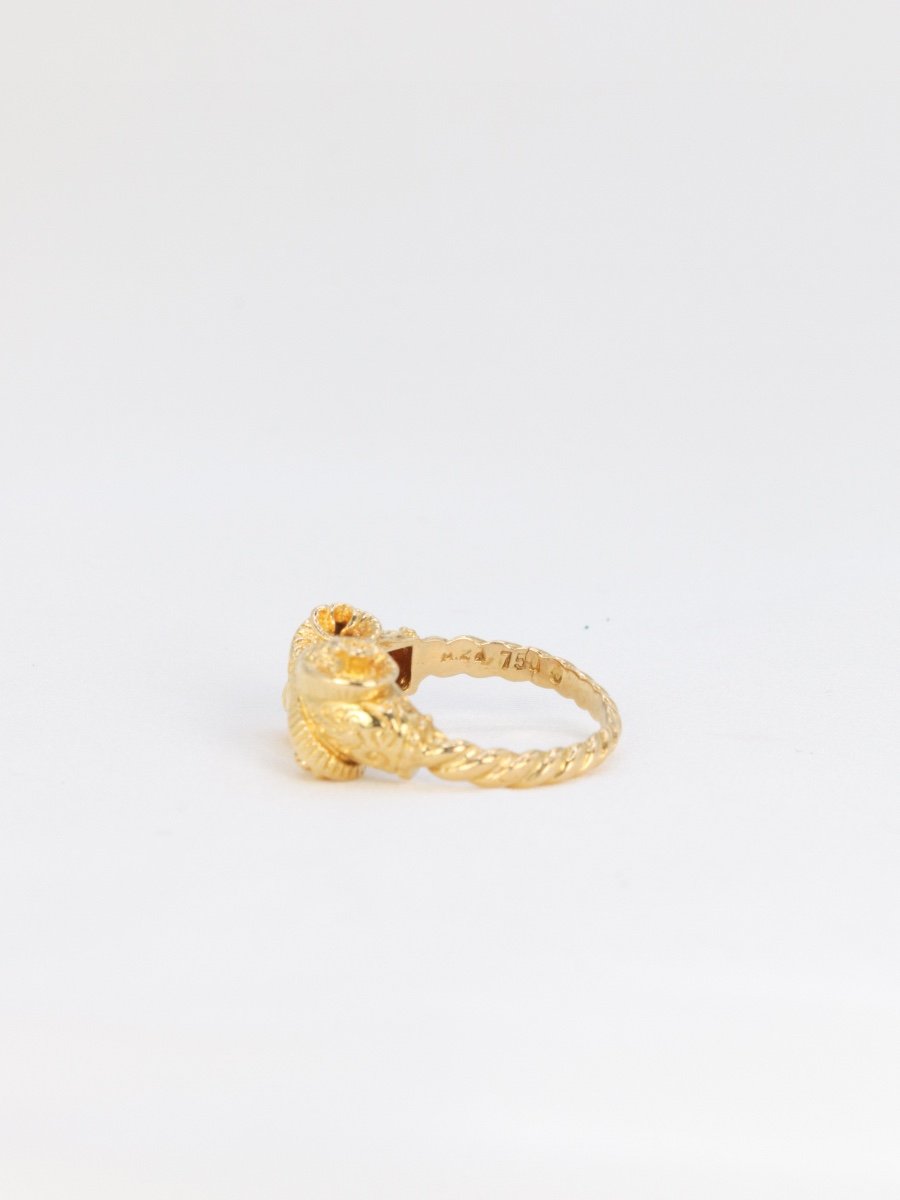 Lalaounis Ram's Head Ring In Yellow Gold-photo-6