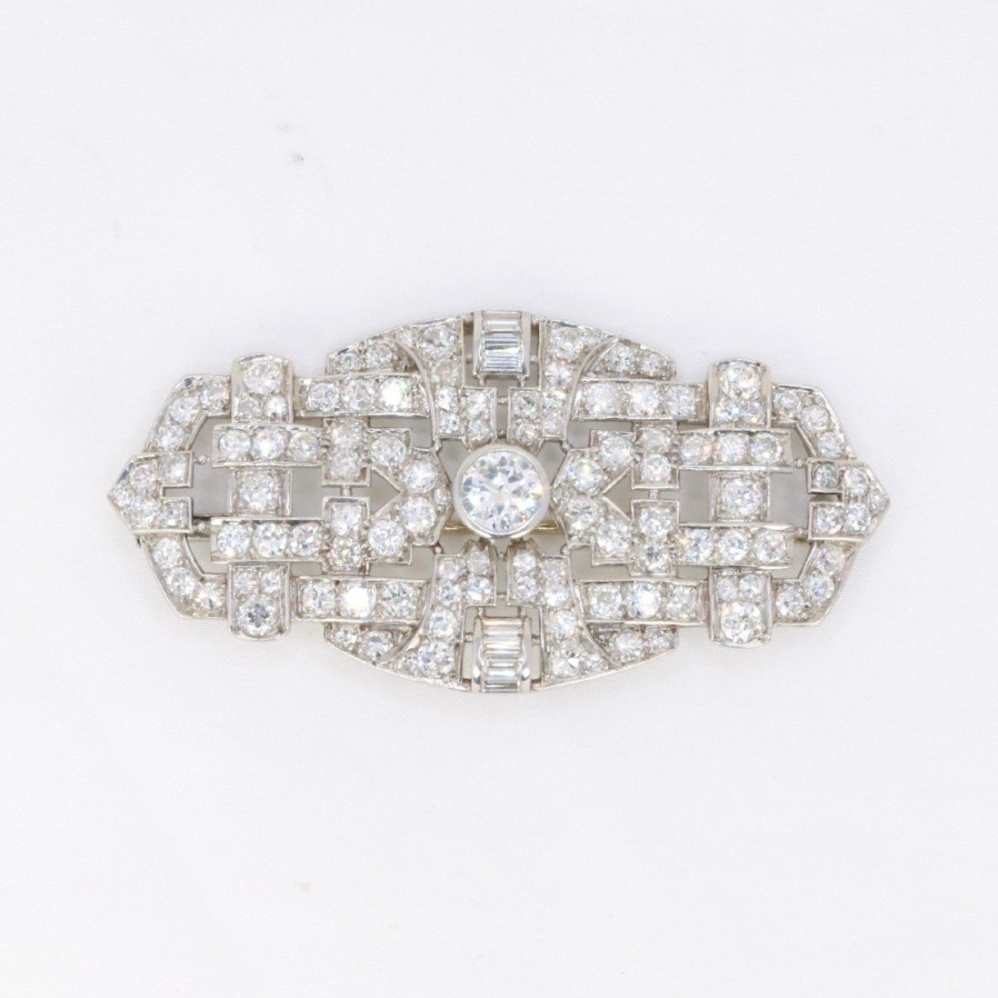 Broche Art Deco Diamants 7 Ct