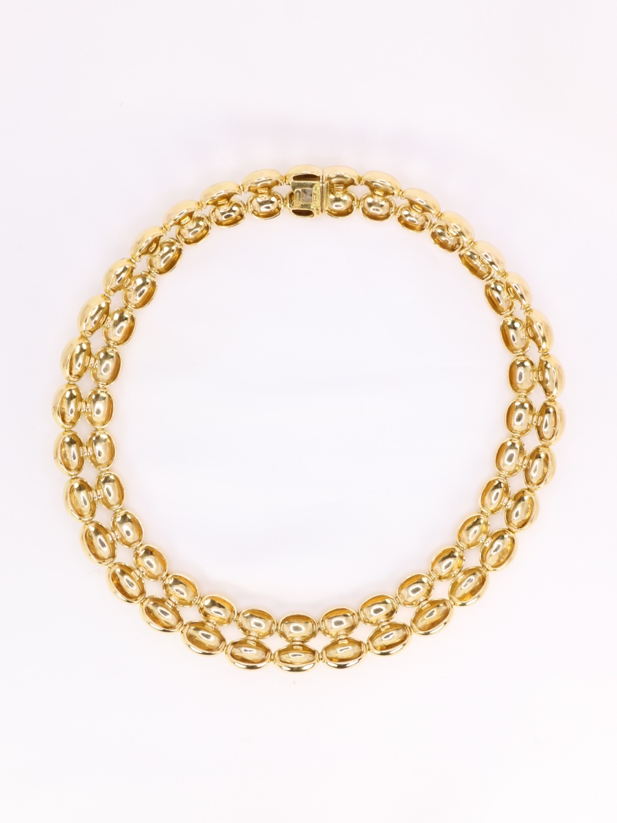 CHAUMET Collier vintage modèle Magellan double rang or jaune-photo-4