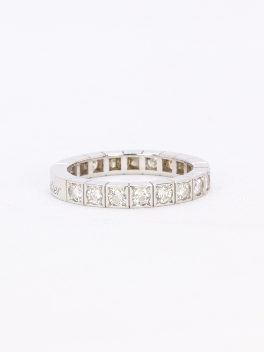 Cartier White Gold And Diamond Strap Ring-photo-4