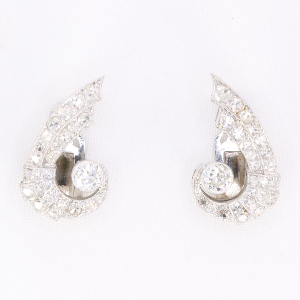 Art Deco Diamond Wings Earrings