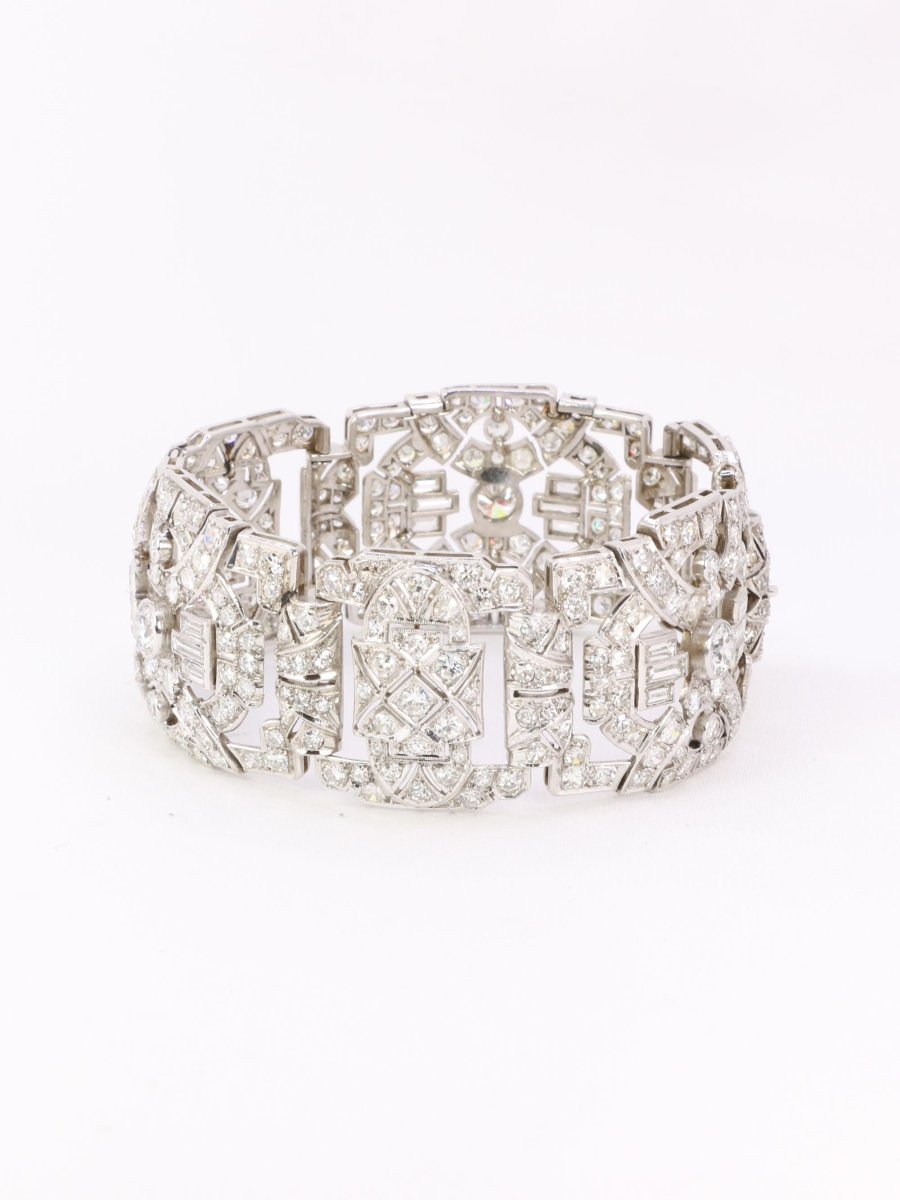 Bracelet Art Déco platine diamants-photo-1
