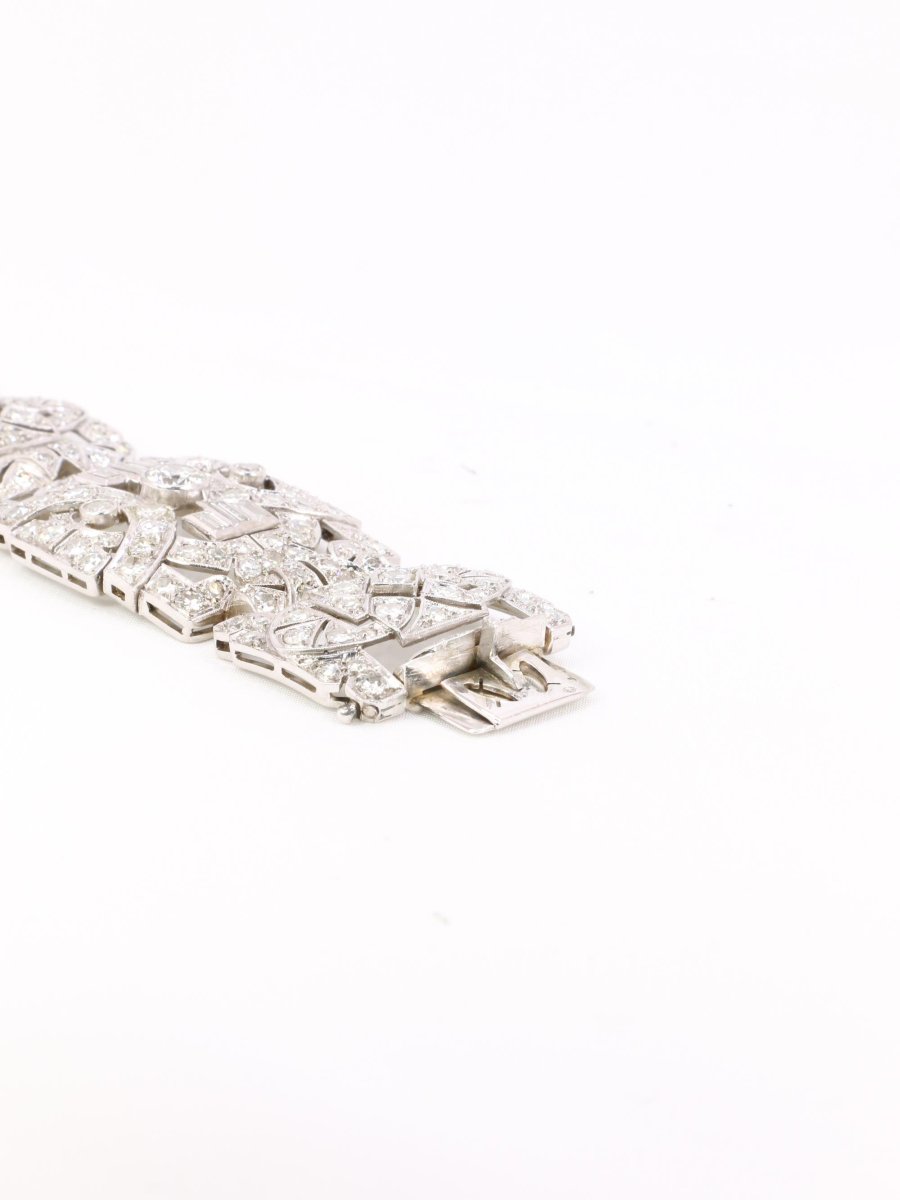 Bracelet Art Déco platine diamants-photo-6