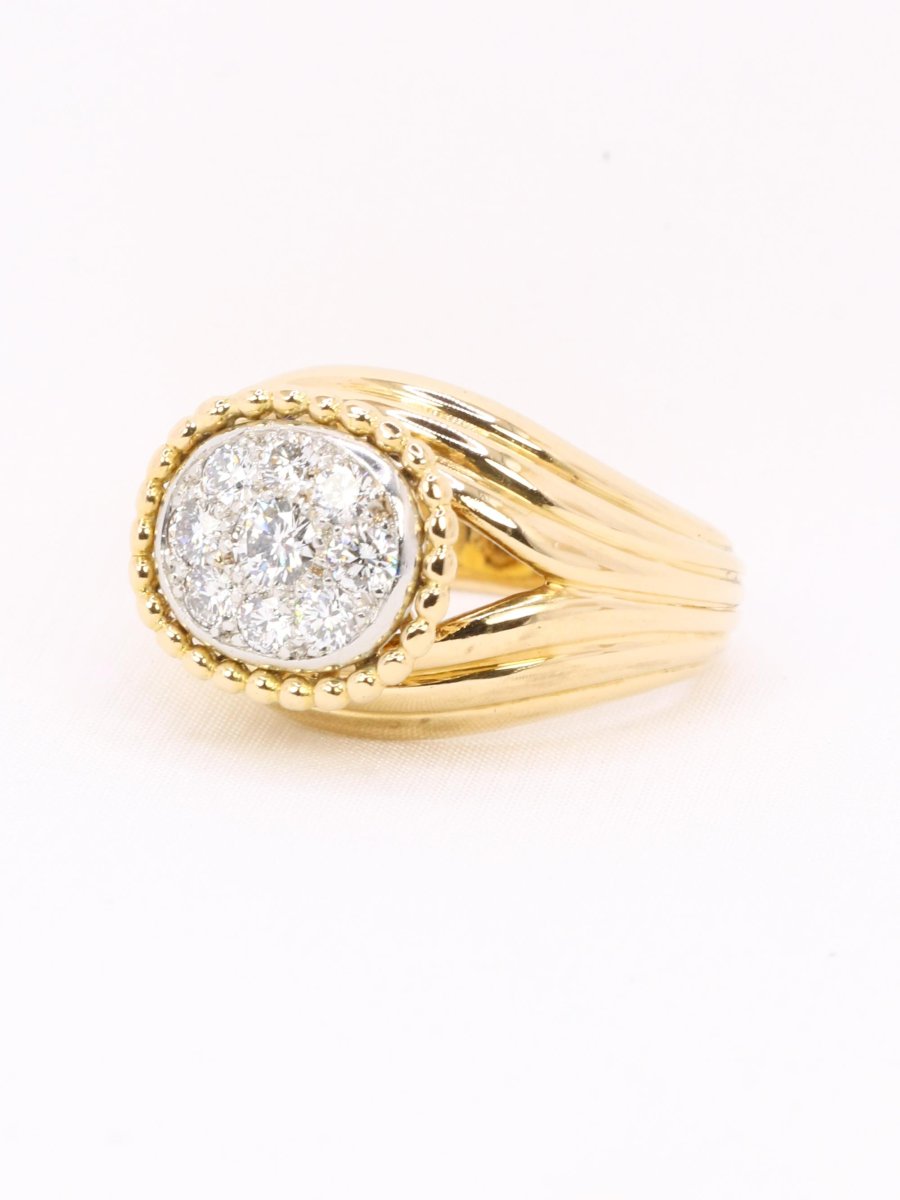 CARTIER Bague vintage diamants or jaune-photo-4