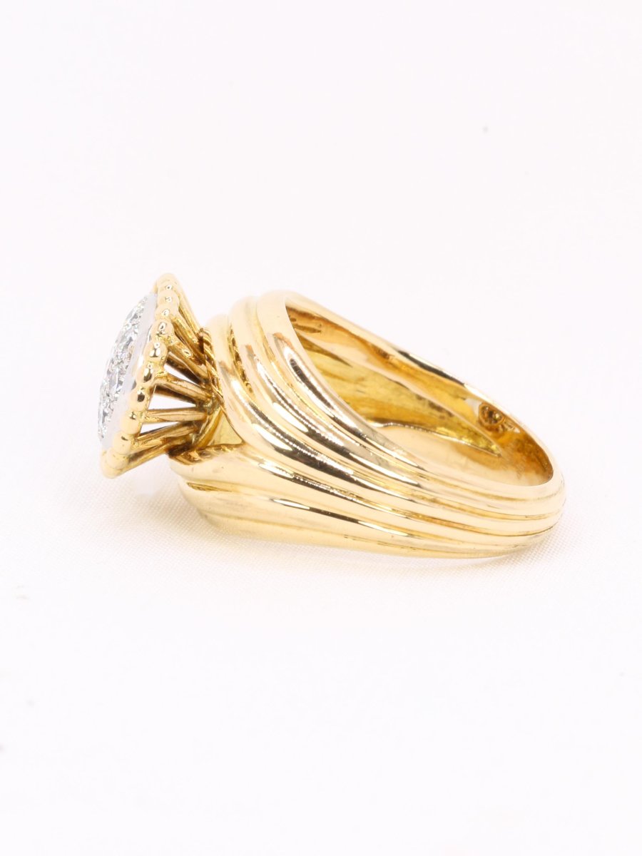 CARTIER Bague vintage diamants or jaune-photo-2