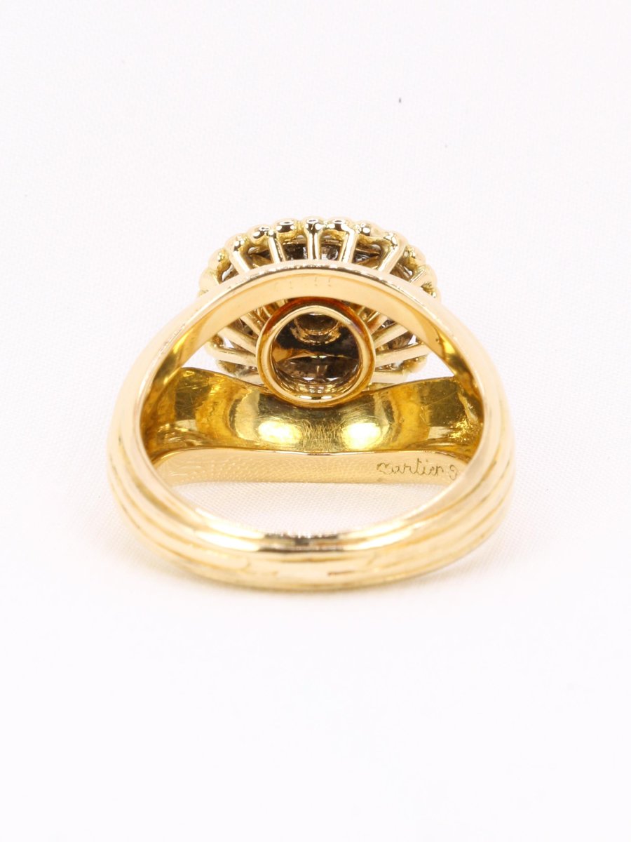 CARTIER Bague vintage diamants or jaune-photo-3