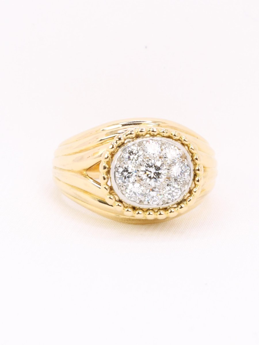CARTIER Bague vintage diamants or jaune-photo-5
