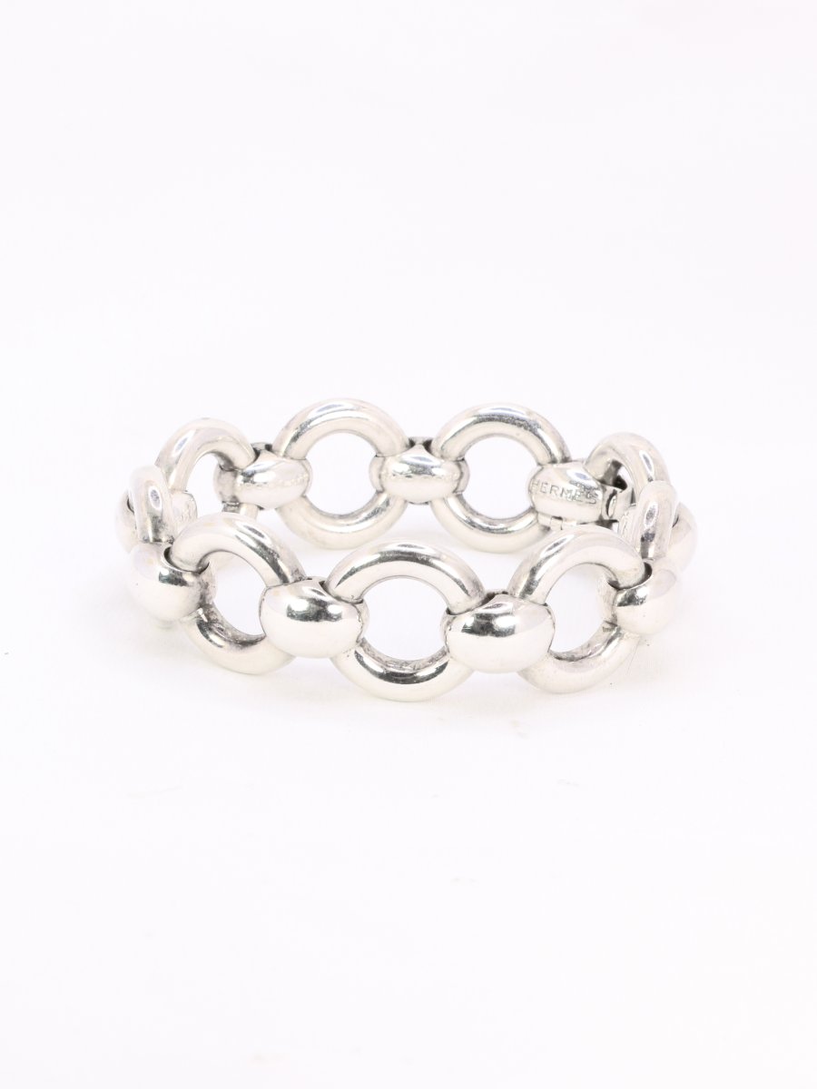 HERMES Bracelet argent vintage Frontail Published-photo-4