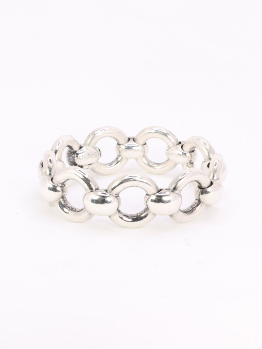 HERMES Bracelet argent vintage Frontail Published-photo-4