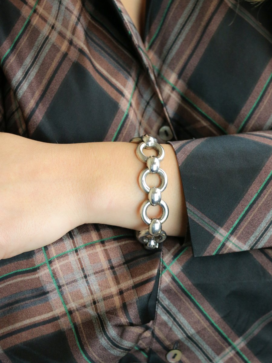 HERMES Bracelet argent vintage Frontail Published-photo-8