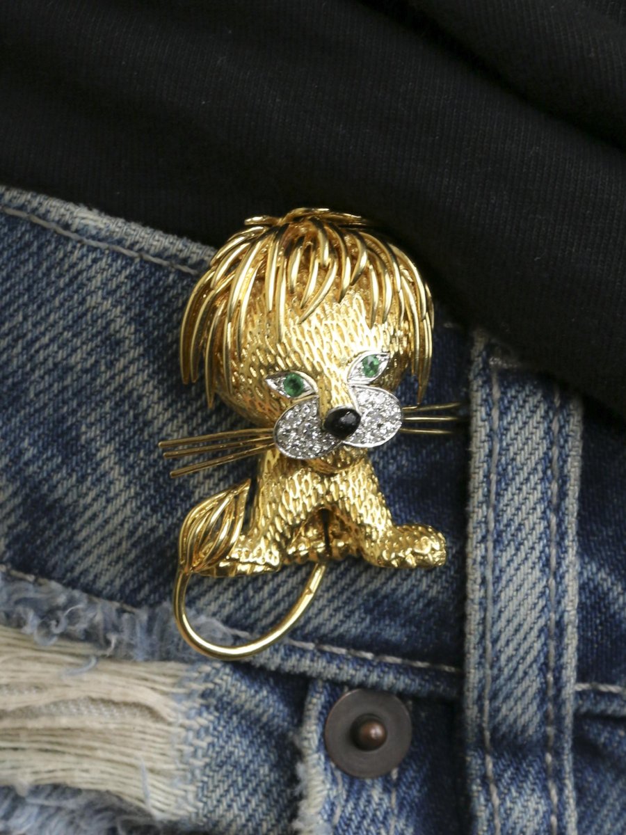 Van Cleef & Arpels "lion Ebouriffe" Brooch-photo-2