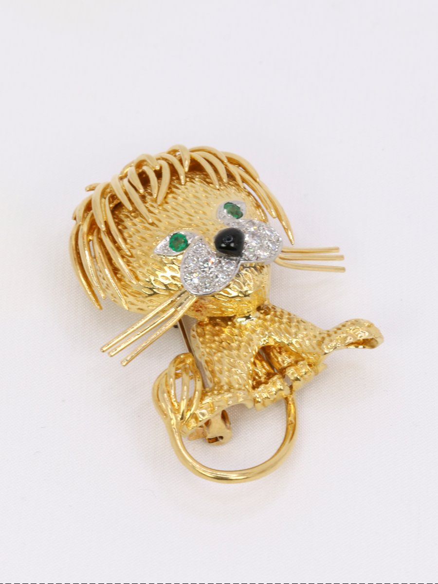 Van Cleef & Arpels "lion Ebouriffe" Brooch-photo-3
