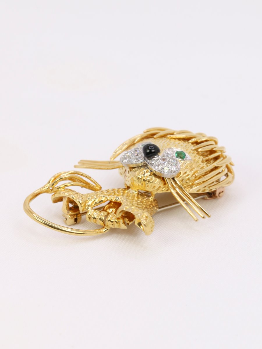 Van Cleef & Arpels "lion Ebouriffe" Brooch-photo-4