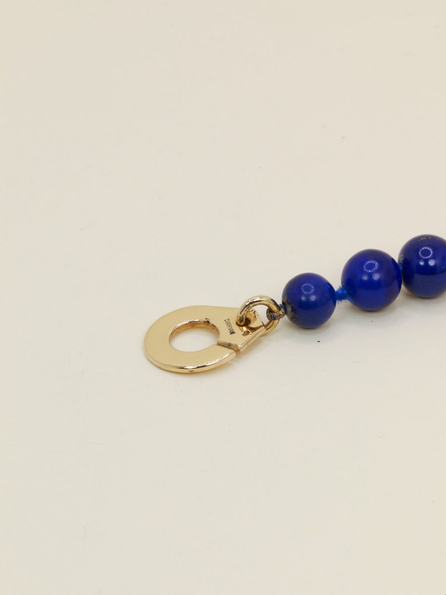 DINH VAN Collier menottes R15 or jaune lapis lazuli-photo-1