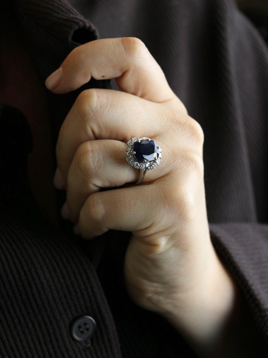 Mauboussin 6-carat Sapphire And Diamond Ring-photo-2