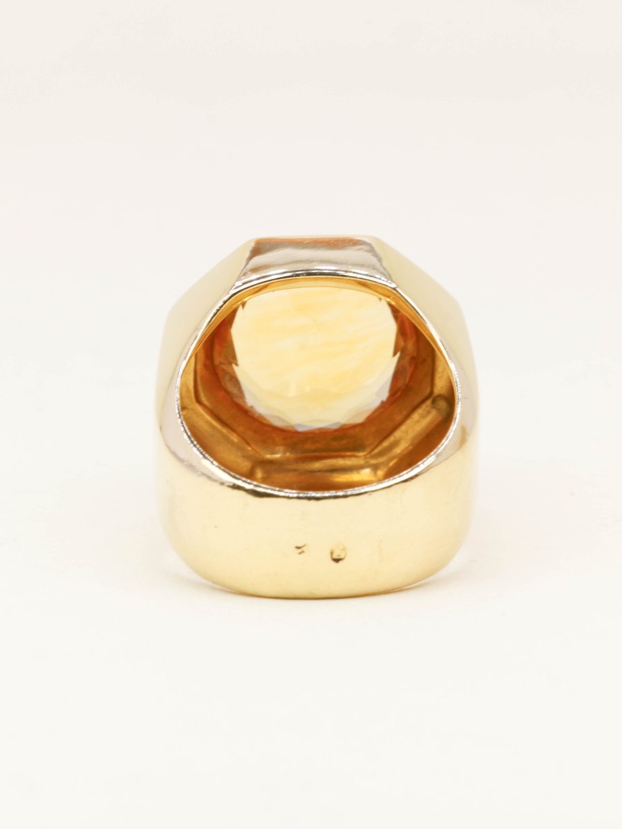 FRED Bague chevaliere or jaune citrine 7 carats-photo-1