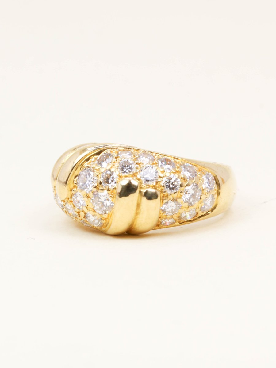 Fred Panther Ring In Yellow Gold With Diamonds-photo-4