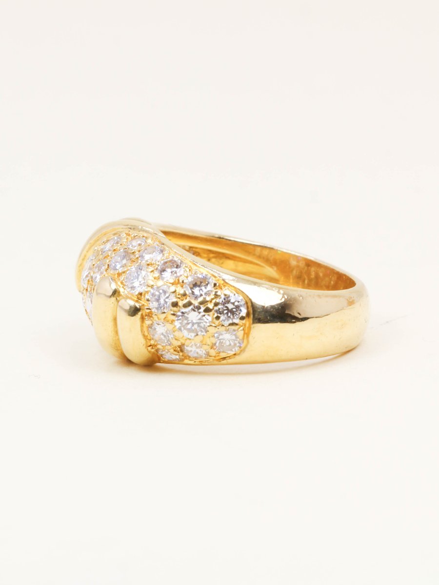 Fred Panther Ring In Yellow Gold With Diamonds-photo-1