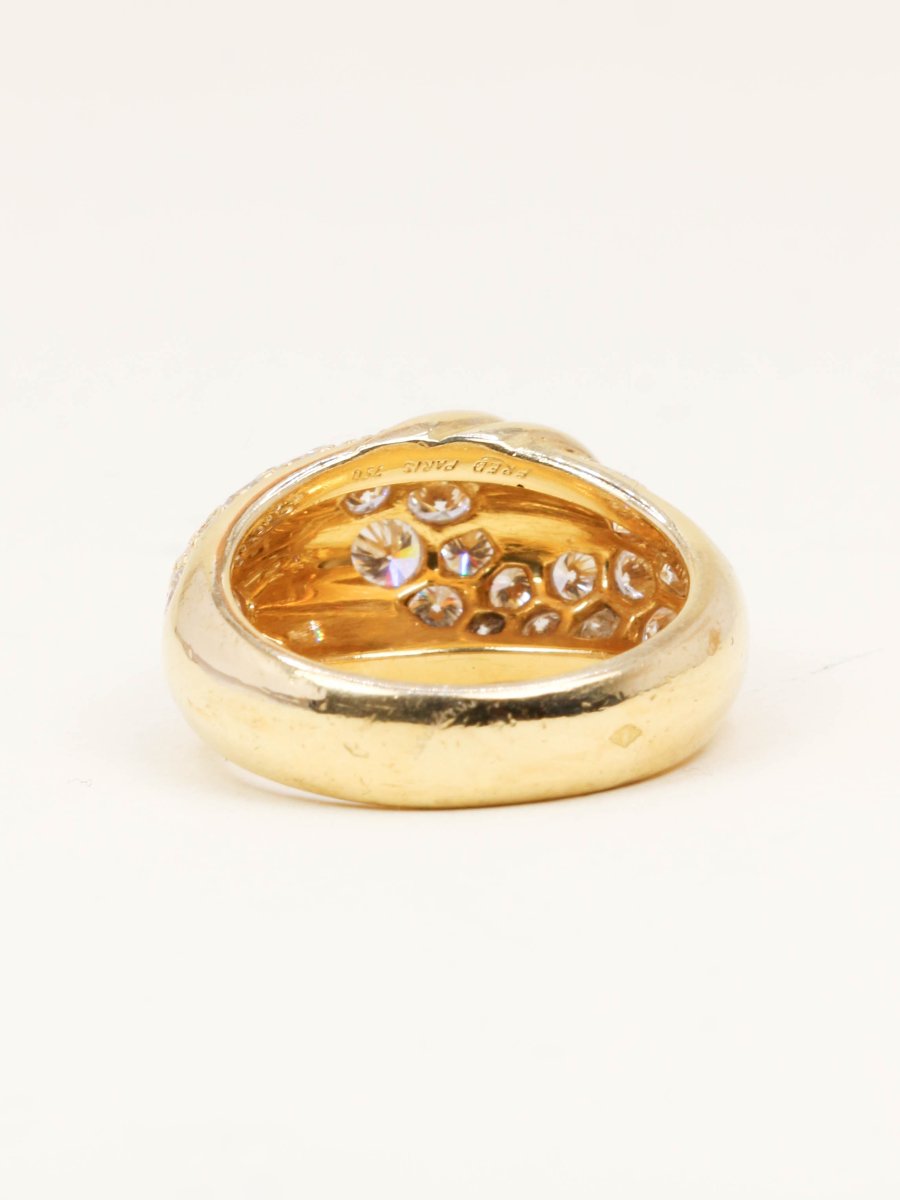 Fred Panther Ring In Yellow Gold With Diamonds-photo-2