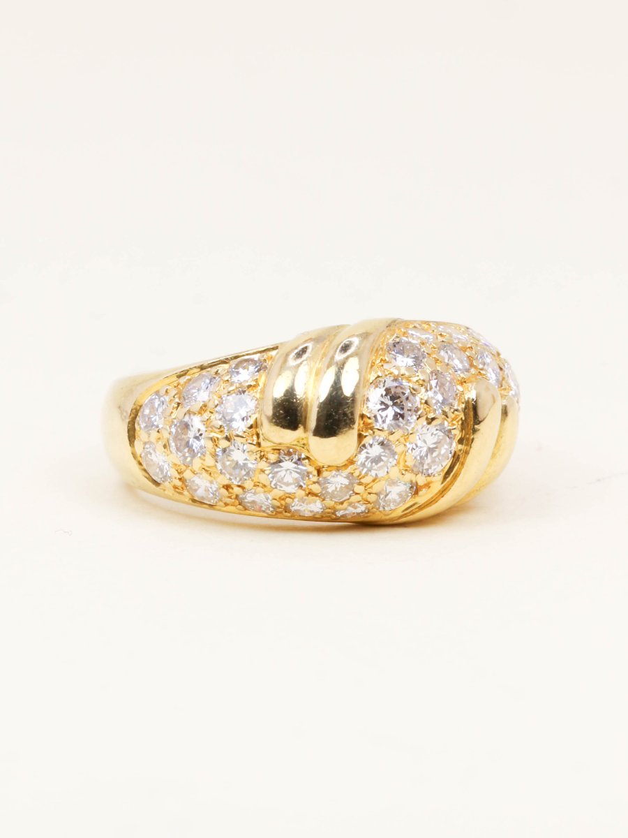Fred Panther Ring In Yellow Gold With Diamonds-photo-4