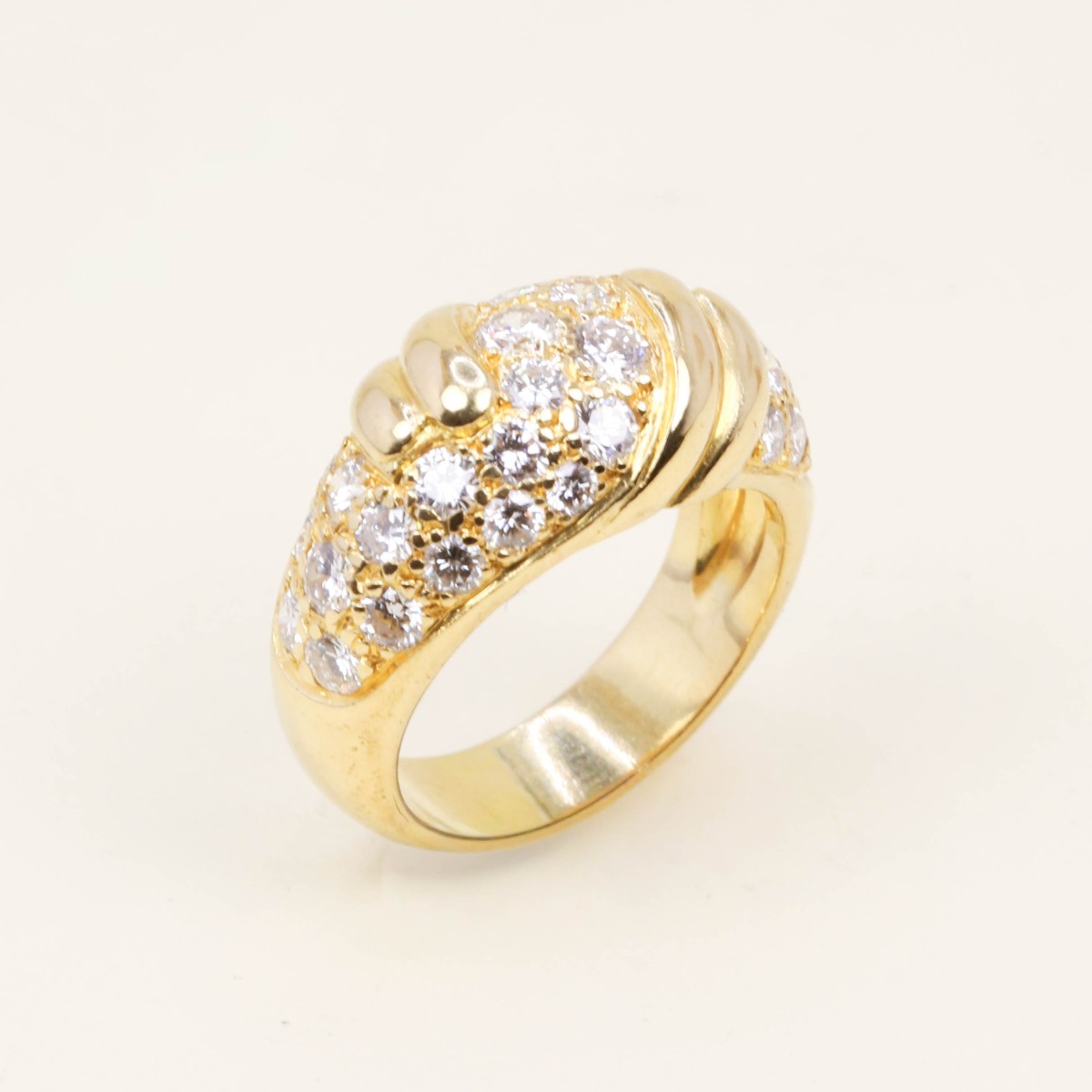 Fred Panther Ring In Yellow Gold With Diamonds