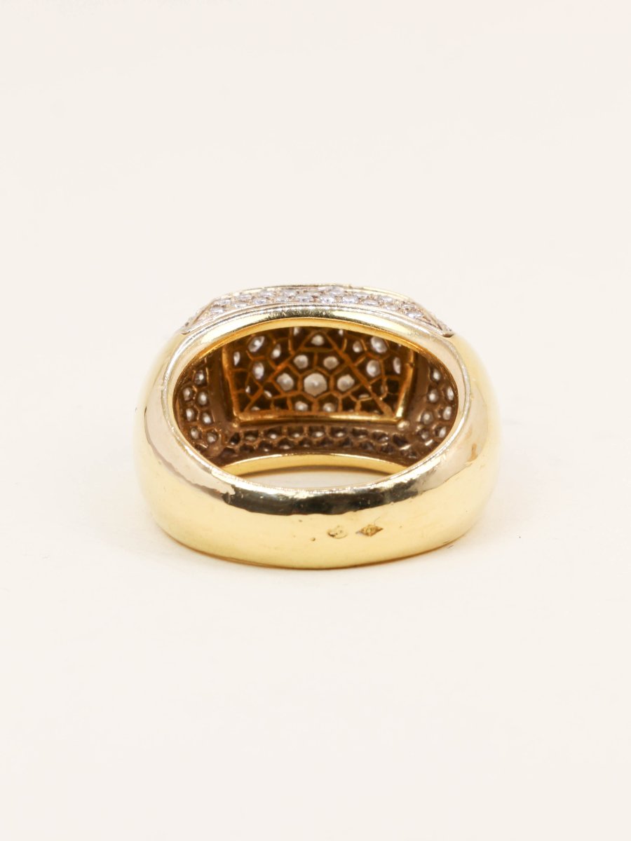Oj Perrin Yellow Gold Pyramid Diamond Ring-photo-5