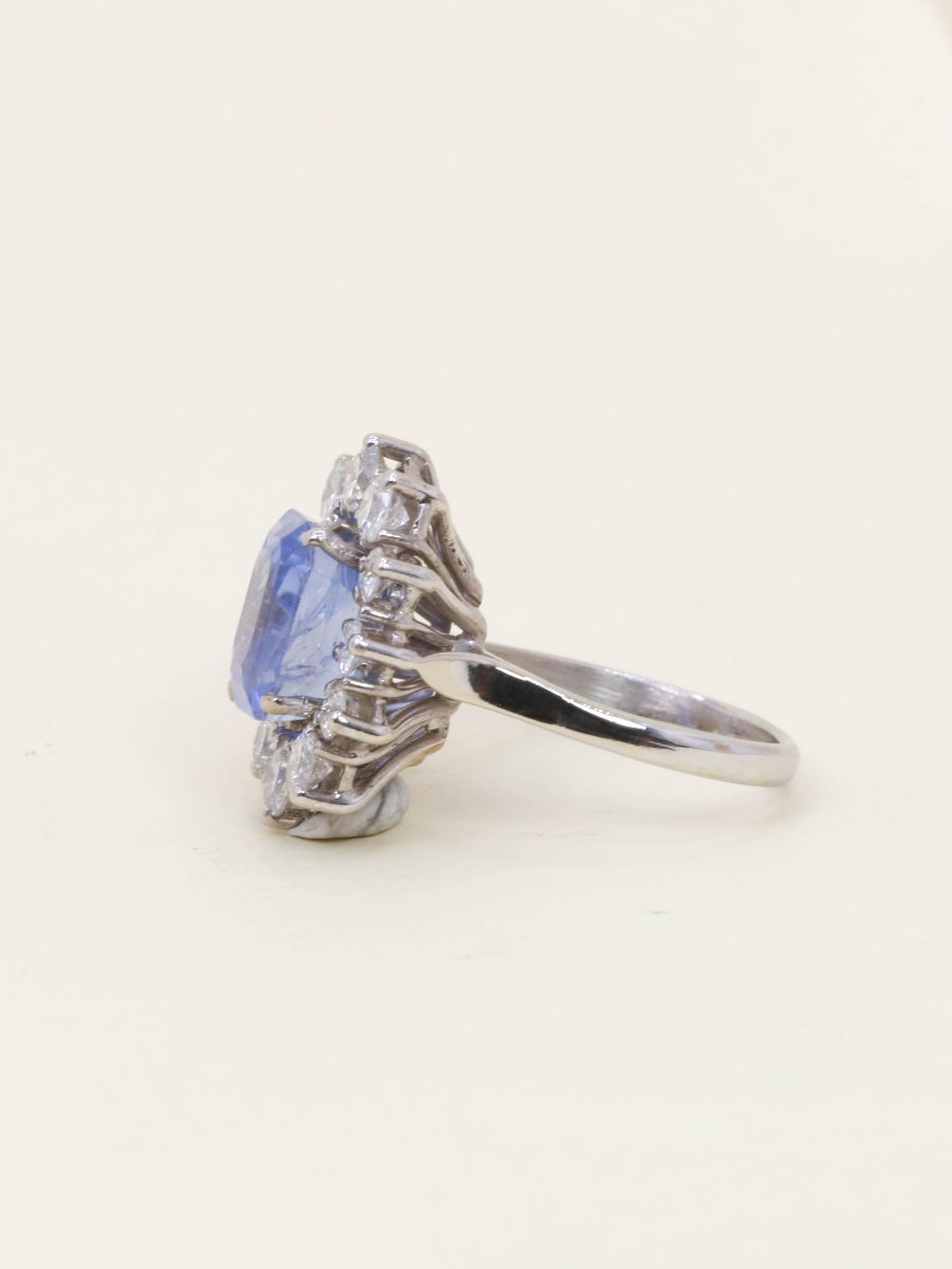 5-carat Sapphire And Diamond Cluster Ring-photo-1