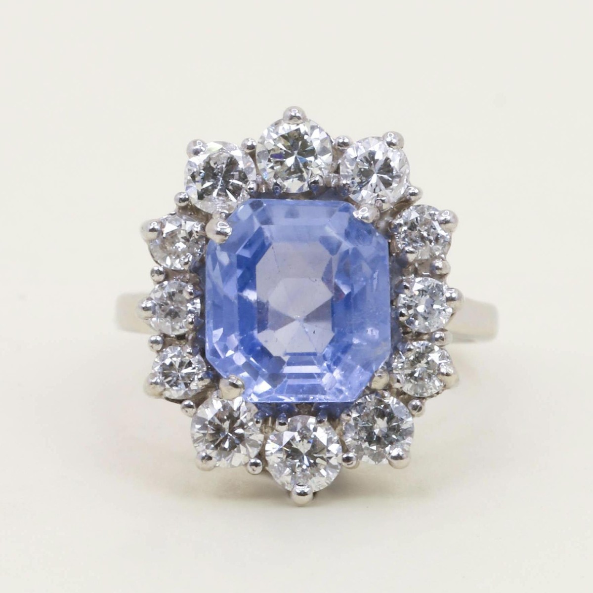 5-carat Sapphire And Diamond Cluster Ring