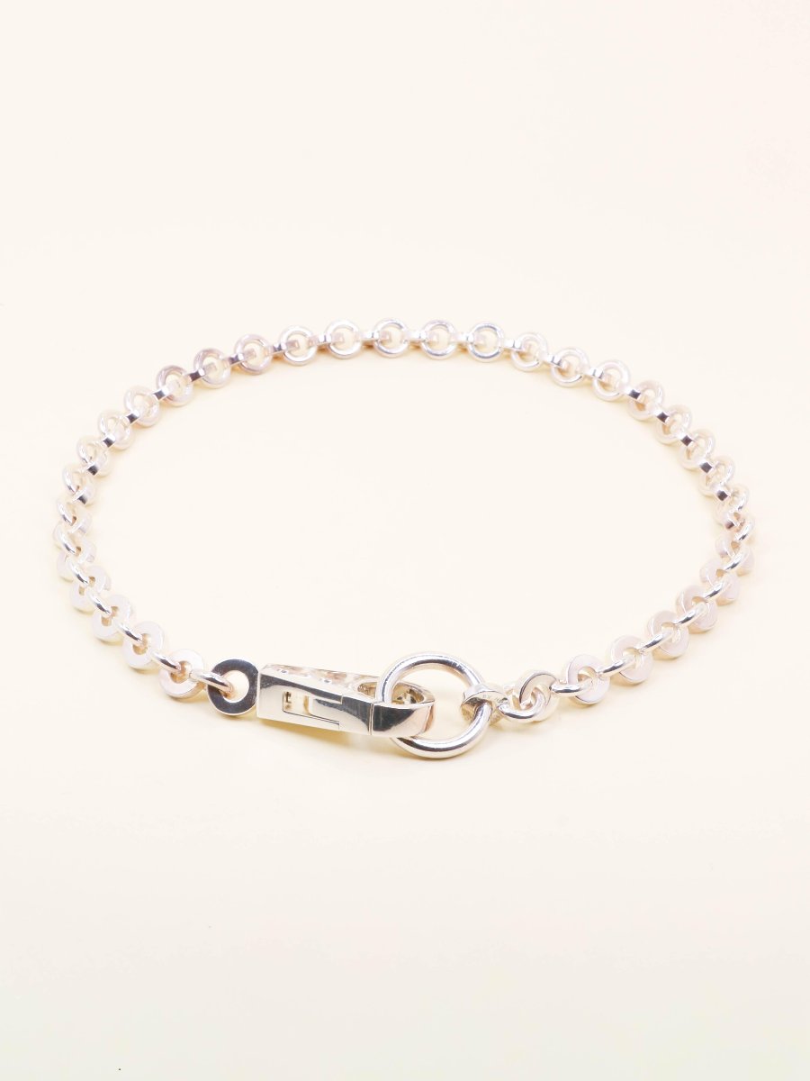 Hermes Voltige Silver Choker Necklace-photo-3