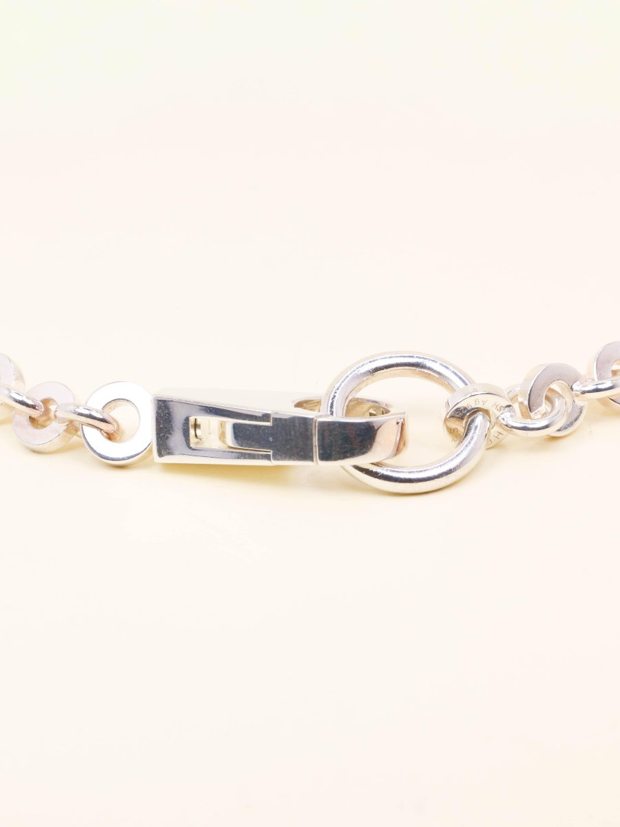 Hermes Voltige Silver Choker Necklace-photo-2