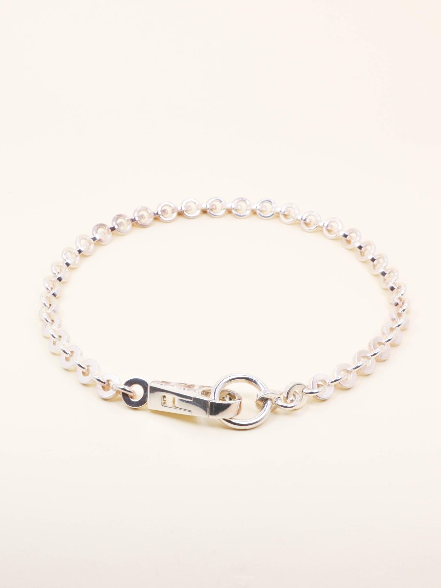 Hermes Voltige Silver Choker Necklace-photo-4