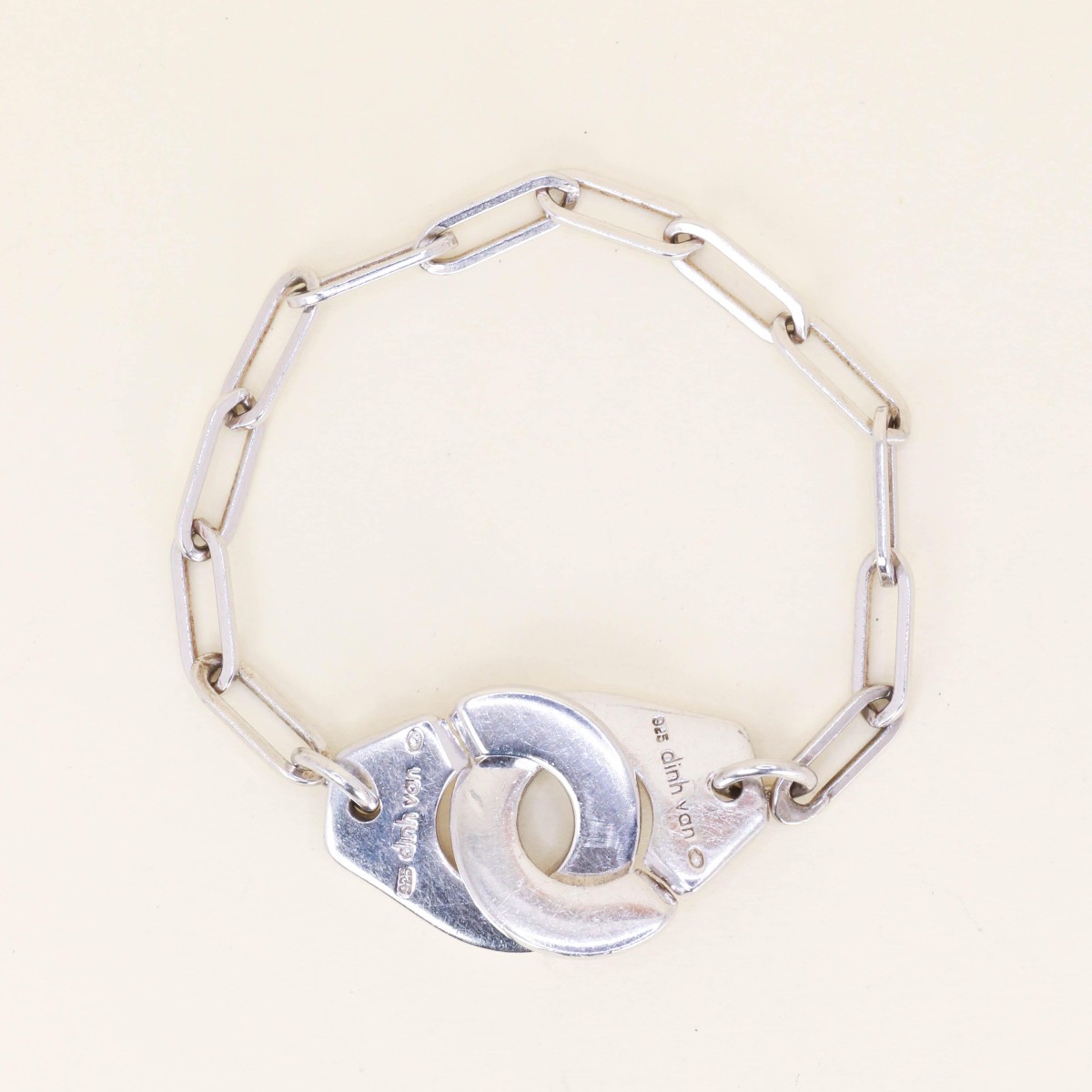 Dinh Van Vintage Silver Cuff Bracelet - Very Large Model