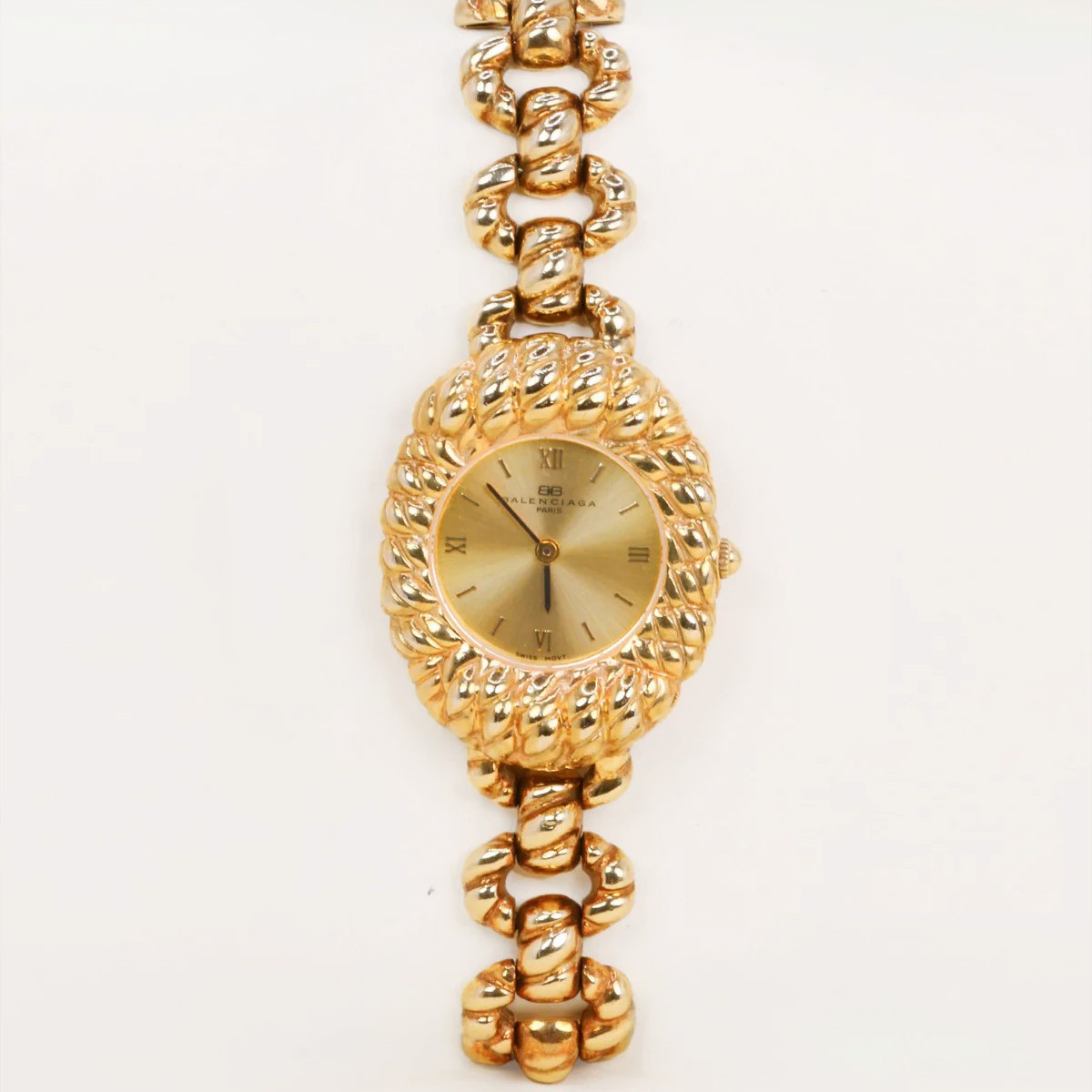 BALENCIAGA Montre vintage or jaune