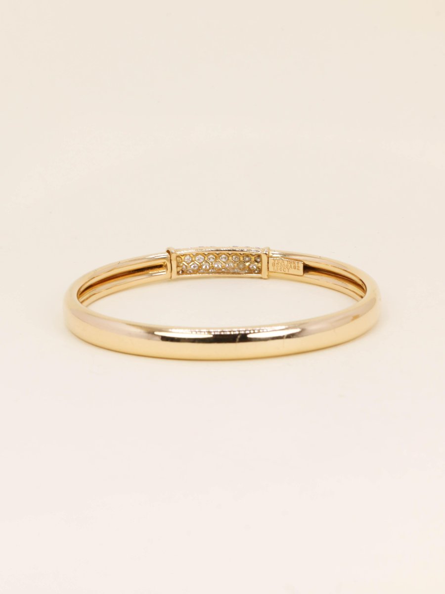 VAN CLEEF & ARPELS Bracelet jonc Philippine or jaune diamants-photo-2