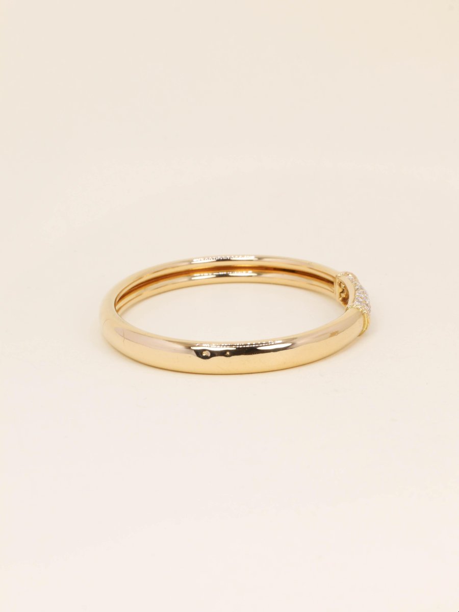 VAN CLEEF & ARPELS Bracelet jonc Philippine or jaune diamants-photo-3