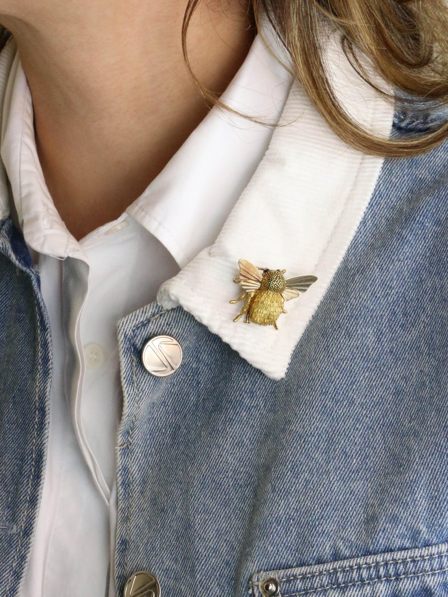 Hermes X Georges Lenfant -yellow Onyx Gold Bumblebee Brooch-photo-6