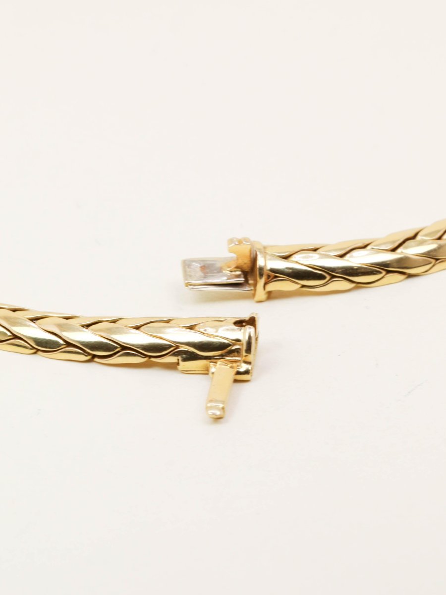 GAY FRERES Collier vintage or torsadé diamants-photo-4