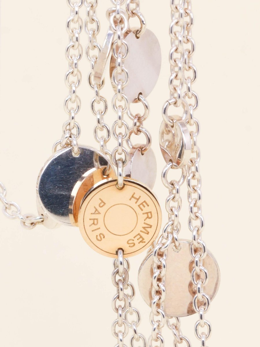Hermes Ex-libris Lanyard Silver Rose Gold-photo-4