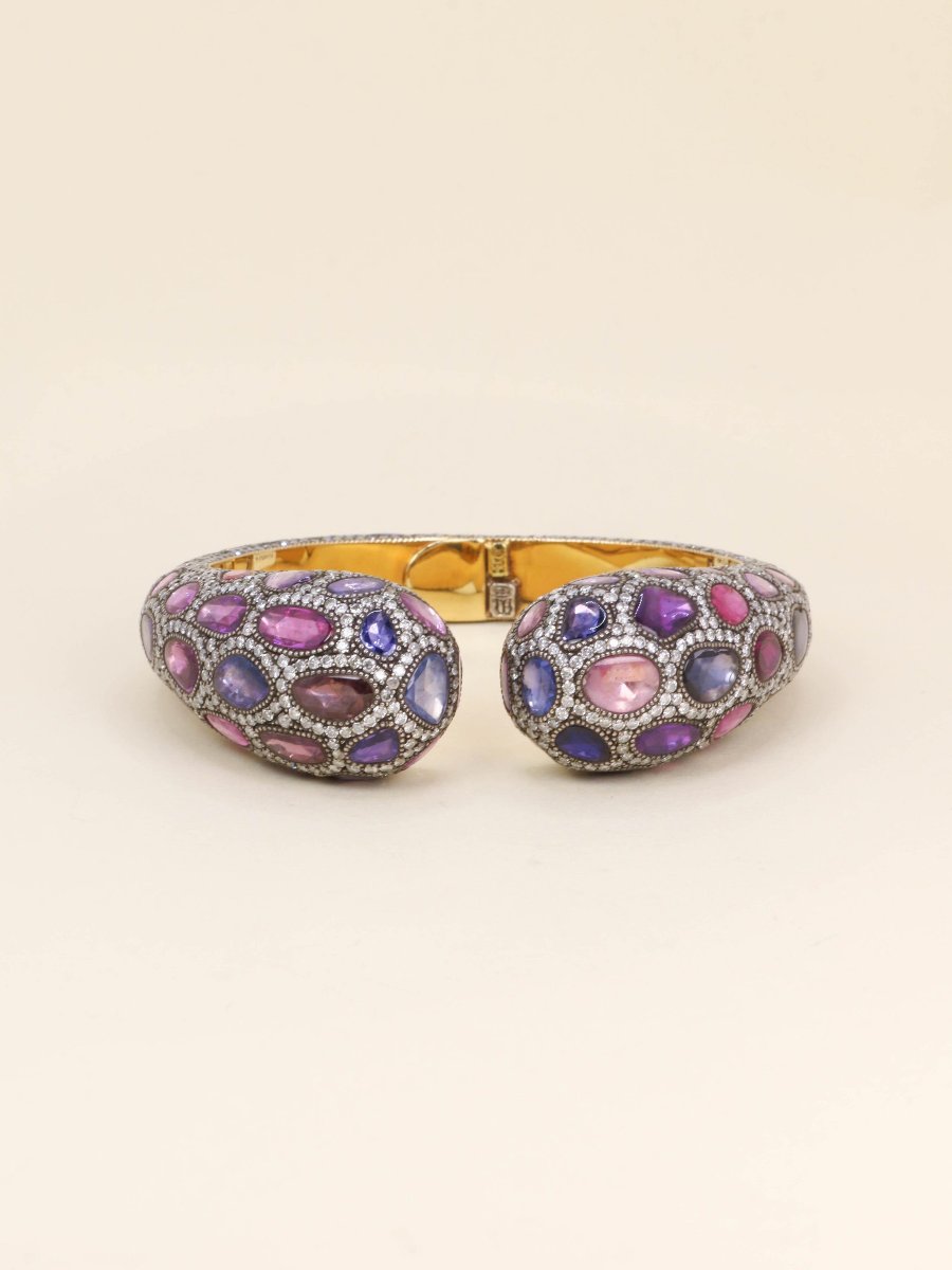 Andre Marcha Sapphire Diamond Bangle Bracelet-photo-3