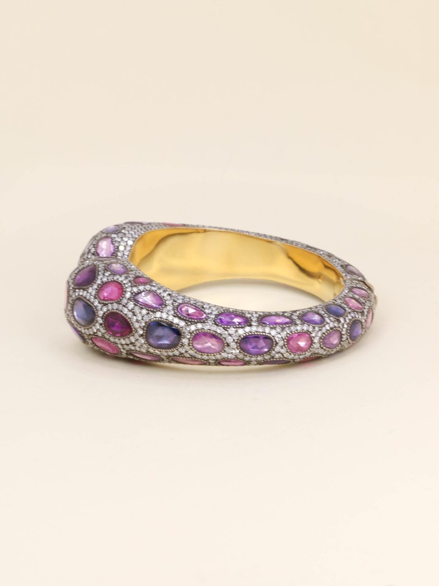 Andre Marcha Sapphire Diamond Bangle Bracelet-photo-1
