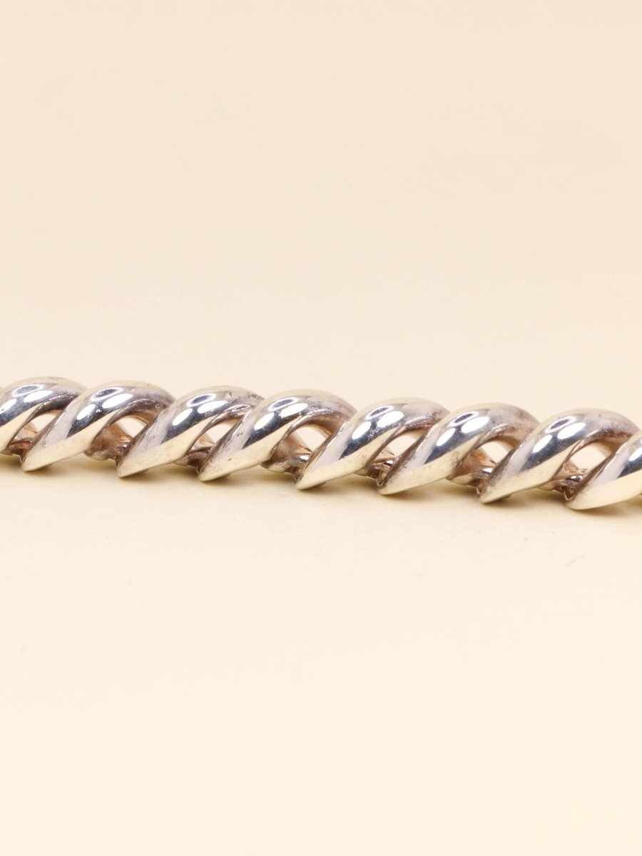 Hermes Vintage Twisted Silver Necklace-photo-3